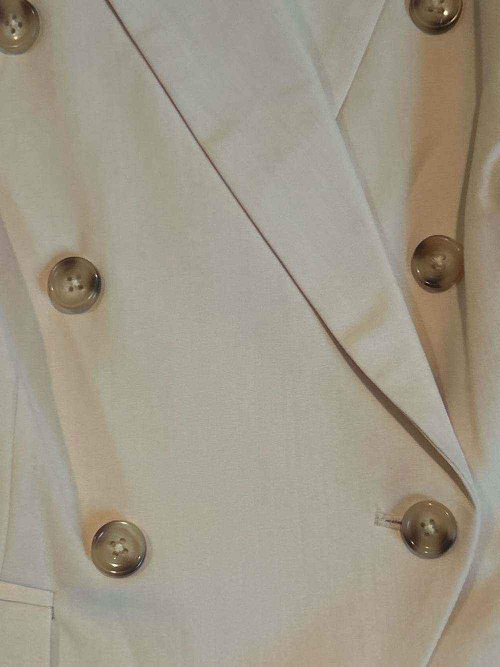 NWT’s Nanette Lepore Cream Double-Breasted Flutter Sleeve Blazer Size XL - Picture 5 of 5
